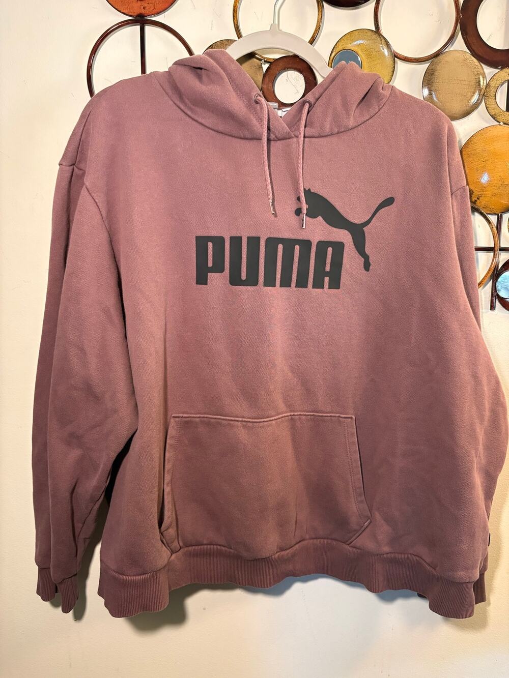 Women’s Puma 3x purple hoodie with black logo